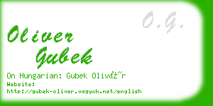 oliver gubek business card